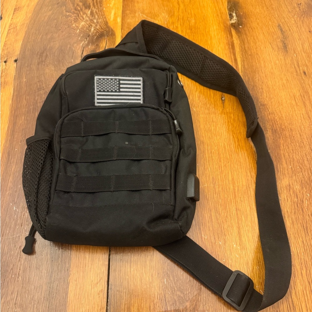 Black Tactical Sling Bag